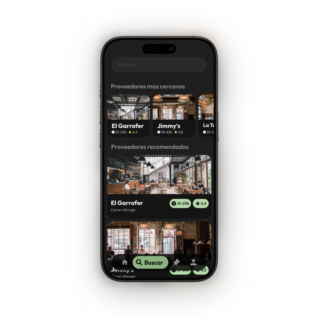 Preview of FoodLink mobile application