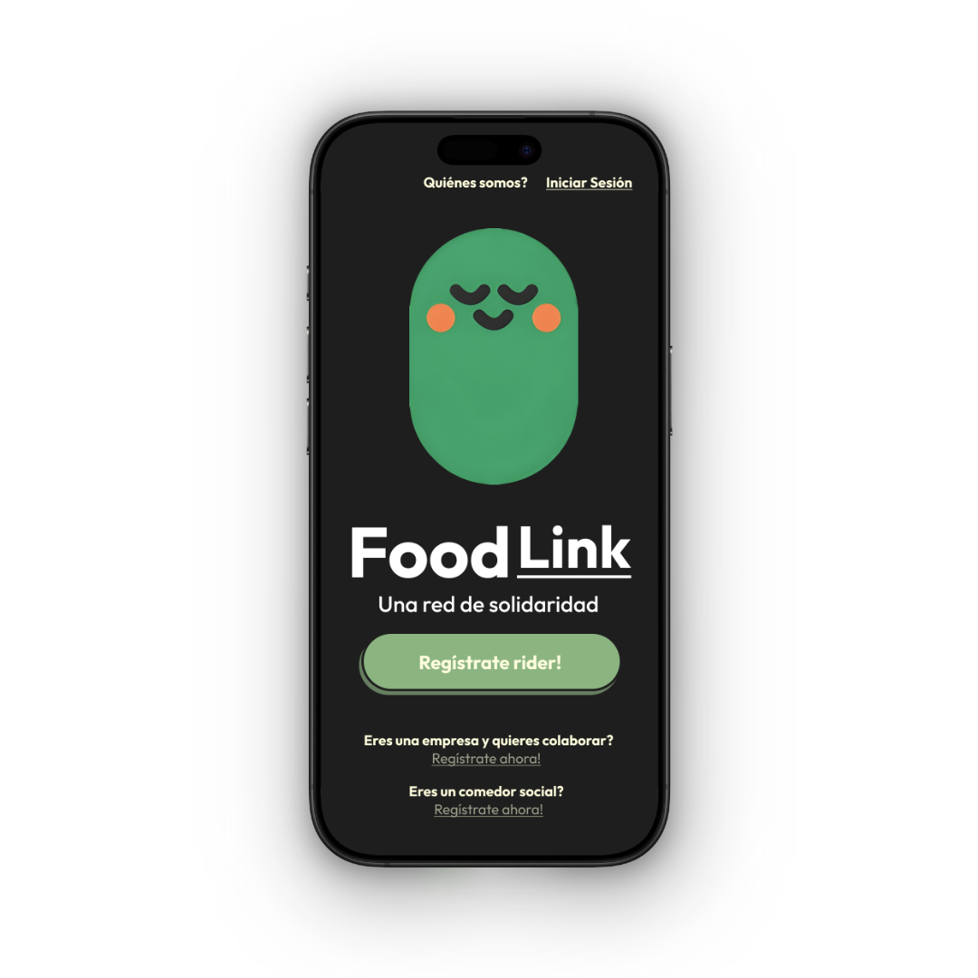 Preview of FoodLink mobile application